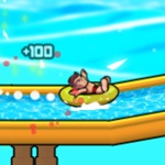 Juego de tobogán en parque acuático